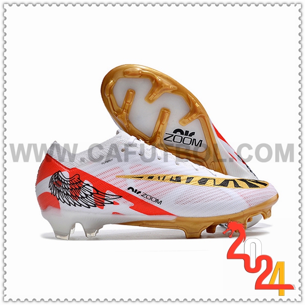 Nike Scarpe Da Calcio Air Zoom Mercurial Vapor 15 Elite Xxv FG Bianco/Giallo/Arancia -02