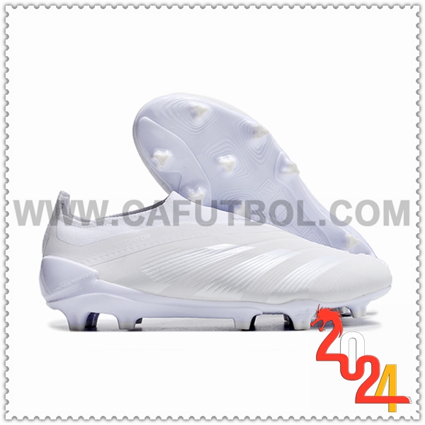 Adidas Scarpe Da Calcio PREDATOR ELITE LACELESS BOOTS FG Bianco