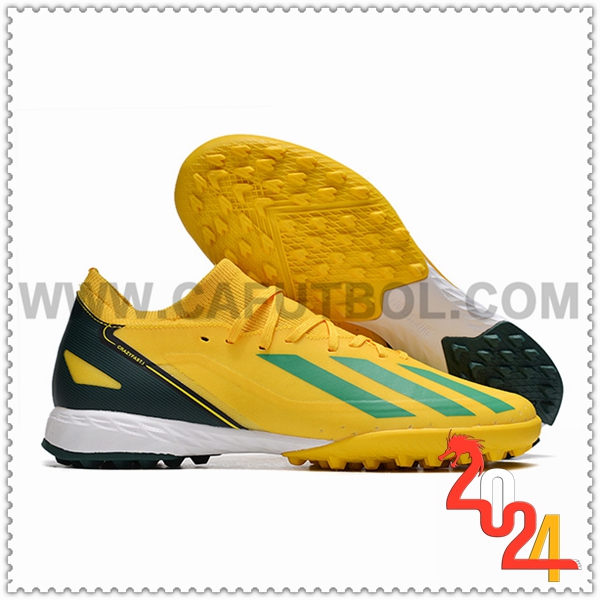 Adidas Scarpe Da Calcio X CRAZYFAST.3 TF BOOTS Giallo/Nero/Verde