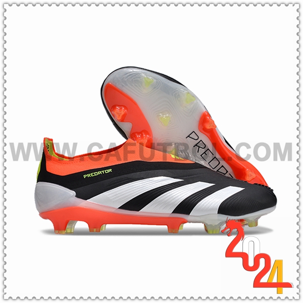 Adidas Scarpe Da Calcio PREDATOR ELITE LACELESS BOOTS FG Bianco/Nero/Arancia