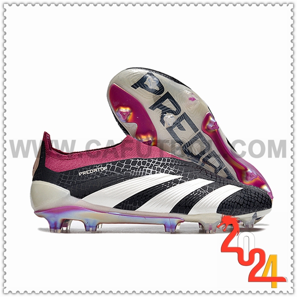 Adidas Scarpe Da Calcio PREDATOR ELITE LACELESS BOOTS FG Bianco/Nero/viola