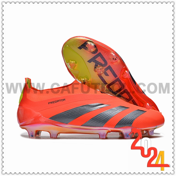 Adidas Scarpe Da Calcio PREDATOR ELITE LACELESS BOOTS FG Grigio/Arancia