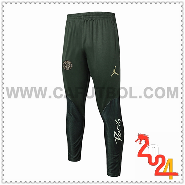Pantaloni Allenamento Jordan PSG Verde 2024 2025