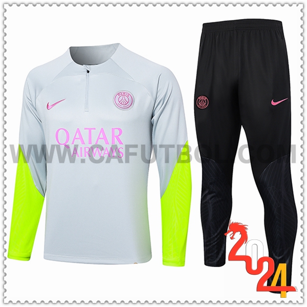 Tuta Allenamento PSG Grigio/Giallo 2024 2025