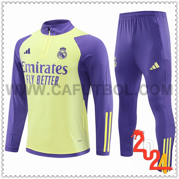 Tuta Allenamento Real Madrid Giallo/viola 2024 2025