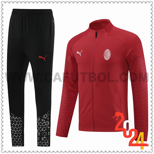 Tuta Allenamento AC Milan Rosso/Nero 2024 2025