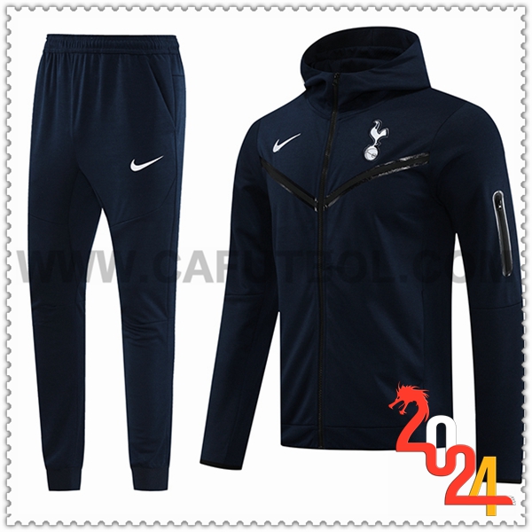 Giacca Con Cappuccio Tuta Giacca A Vento Tottenham Hotspur Nero 2024 2025
