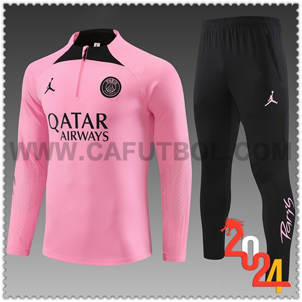 Tuta Allenamento Jordan PSG Bambino Rosa/Nero 2024 2025