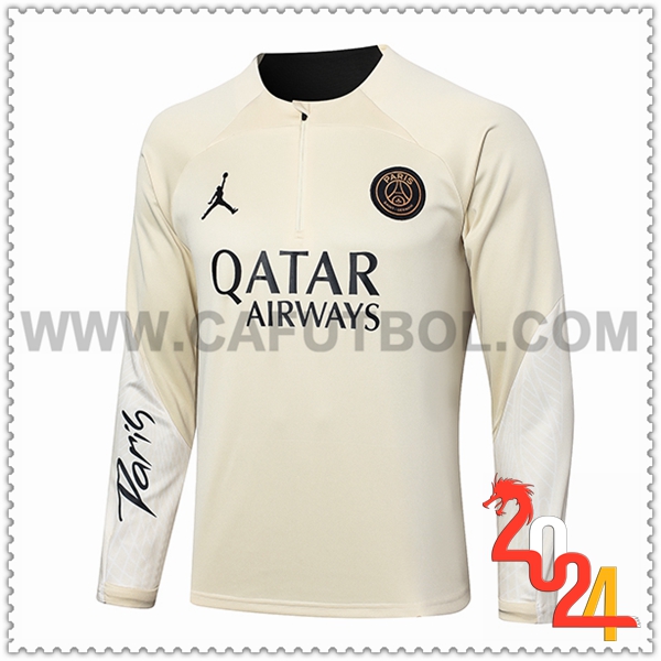 Felpa Allenamento Jordan PSG Giallo/Nero 2024 2025