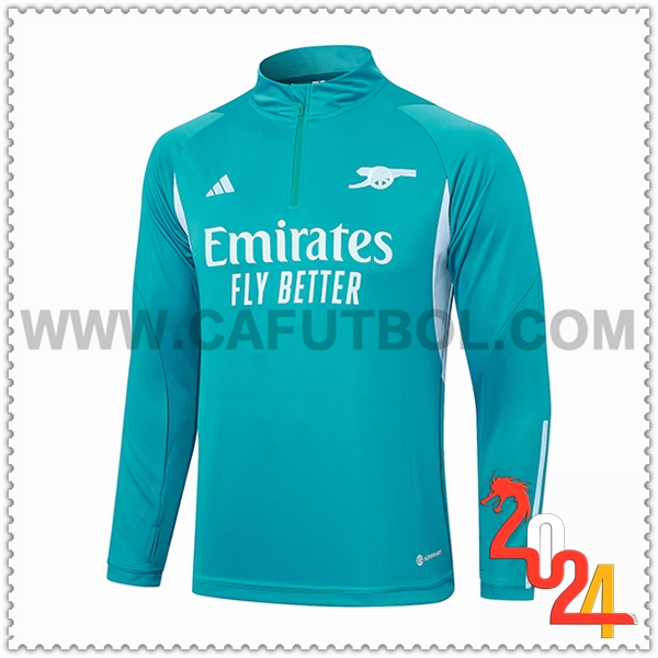 Felpa Allenamento Arsenal Verde/Blu 2024 2025