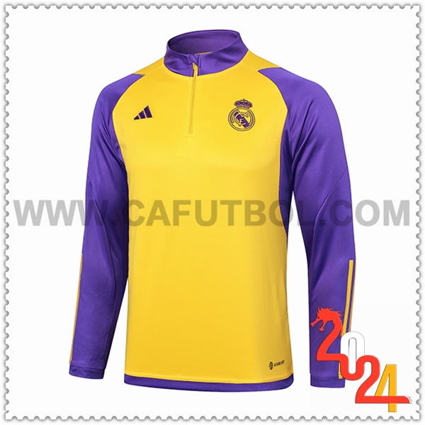 Felpa Allenamento Real Madrid viola/Giallo 2024 2025