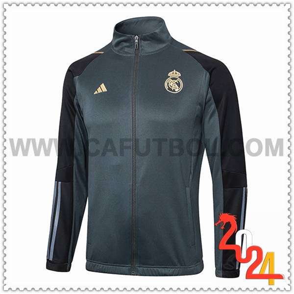 Giacca Calcio Real Madrid Grigio/Nero 2024 2025