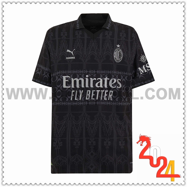 Maglie Calcio AC Milan Quarto Nero 2023 2024