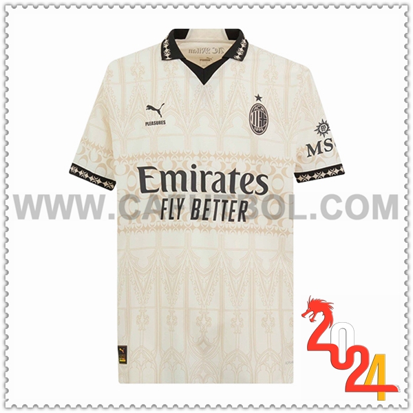 Maglie Calcio AC Milan Quarto Bianco 2023 2024