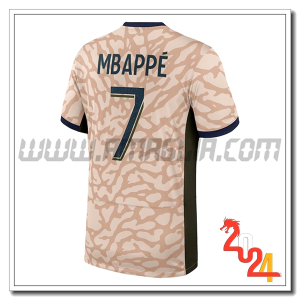 Maglia Calcio PSG MBAPP脡 #7 Quarto 2023 2024