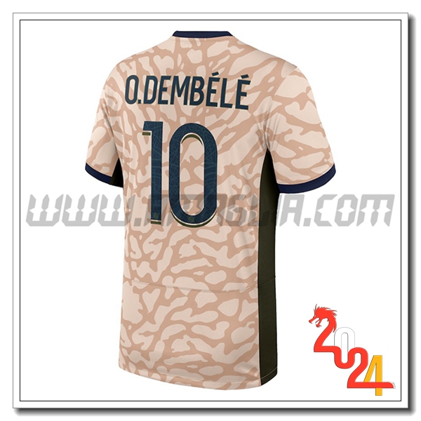 Maglia Calcio PSG O.DEMB脡L脡 #10 Quarto 2023 2024