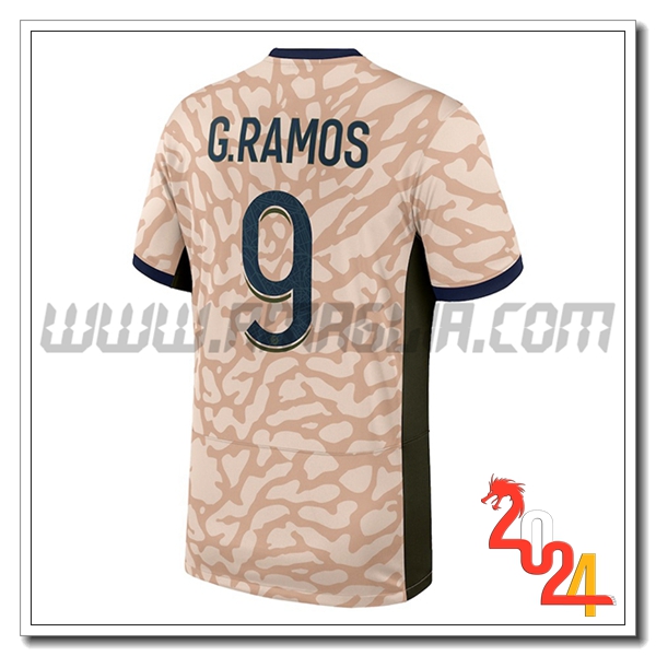 Maglia Calcio PSG G.RAMOS #9 Quarto 2023 2024