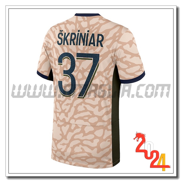 Maglia Calcio PSG SKRINIAR #37 Quarto 2023 2024