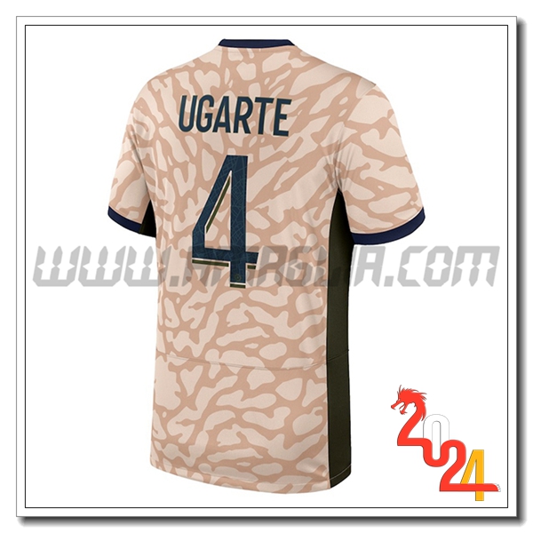 Maglia Calcio PSG UGARTE #4 Quarto 2023 2024