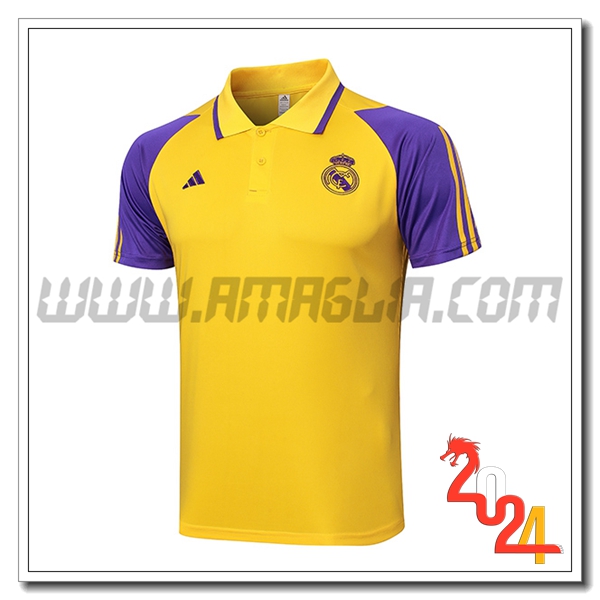 Maglia Polo Real Madrid Giallo/viola 2024 2025