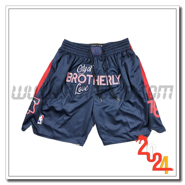 Pantaloncini NBA Philadelphia 76ers 2024/25 Blu Scuro