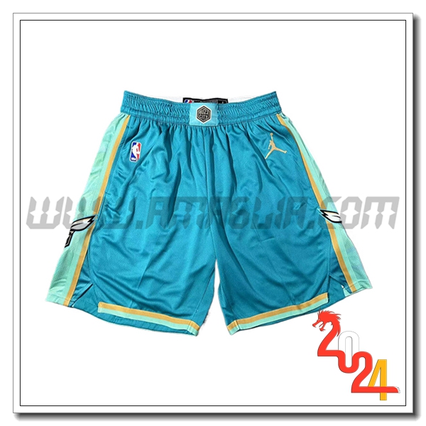 Pantaloncini NBA Charlotte Hornets 2024/25 Blu/Verde