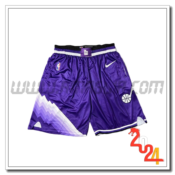 Pantaloncini NBA Utah Jazz 2024/25 viola/Bianco