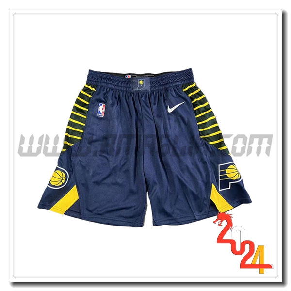 Pantaloncini NBA Indiana Pacers 2024/25 Blu/Giallo