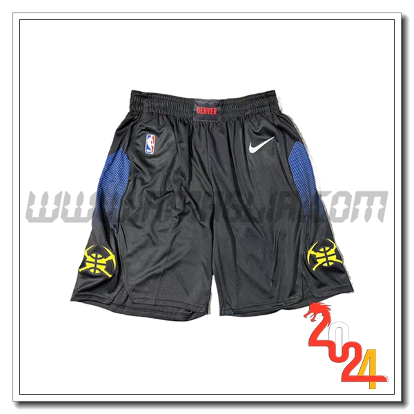 Pantaloncini NBA Denver Nuggets 2024/25 Nero/Blu