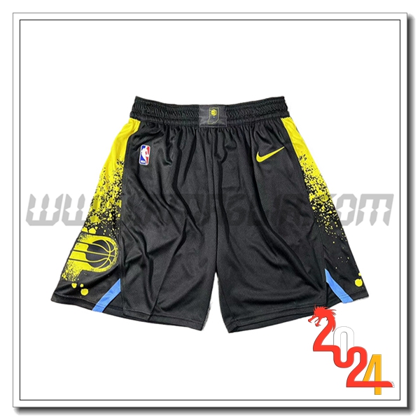 Pantaloncini NBA Indiana Pacers 2024/25 Nero/Giallo