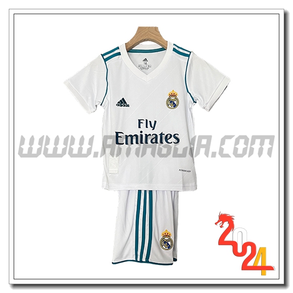 Kit Maglia Retro Real Madrid Bambino Prima 2017/2018