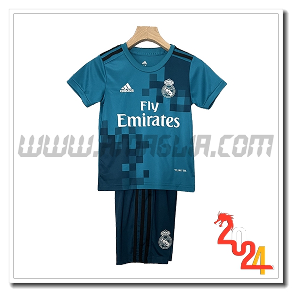 Kit Maglia Retro Real Madrid Bambino Terza 2017/2018