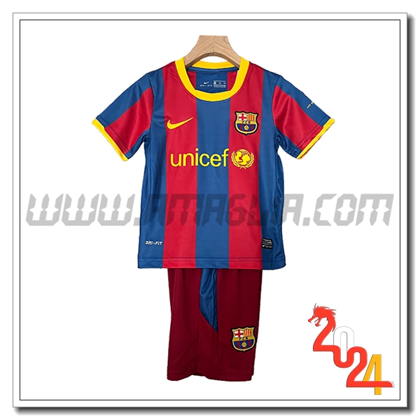 Kit Maglia Retro FC Barcellona Bambino Prima 2010/2011