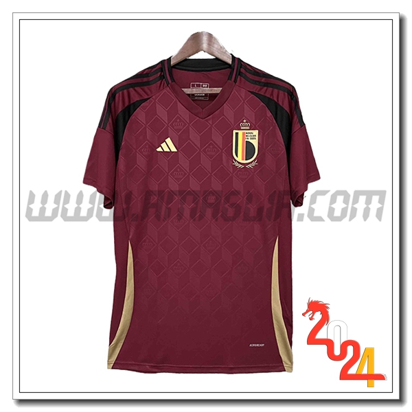 Maglia Squadra Belgio Prima 2024 2025 Rosso