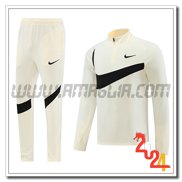 Tuta Allenamento Nike Beige/Nero 2024 2025
