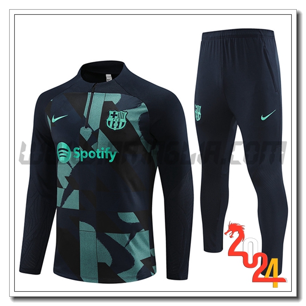 Tuta Allenamento FC Barcellona Nero/Verde 2024 2025