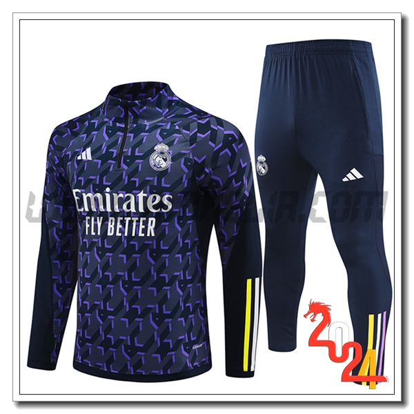 Tuta Allenamento Real Madrid viola/Nero 2024 2025
