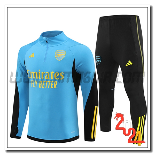 Tuta Allenamento Arsenal Blu/Nero/Verde 2024 2025