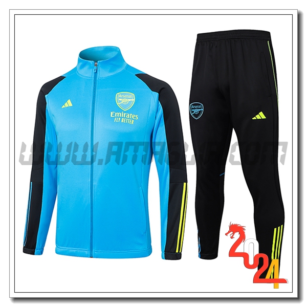 Giacca Tuta Allenamento Arsenal Blu/Nero/Giallo 2024 2025