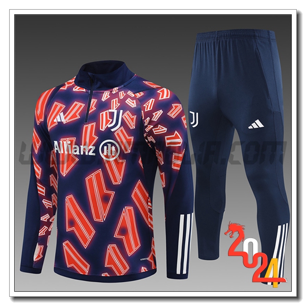 Tuta Allenamento juventus Bambino Rosso/Blu 2024 2025