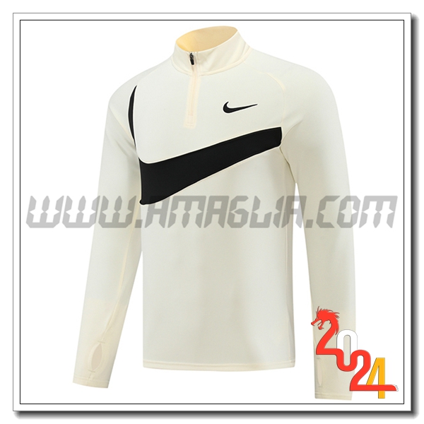 Felpa Allenamento Nike Beige/Nero 2024 2025