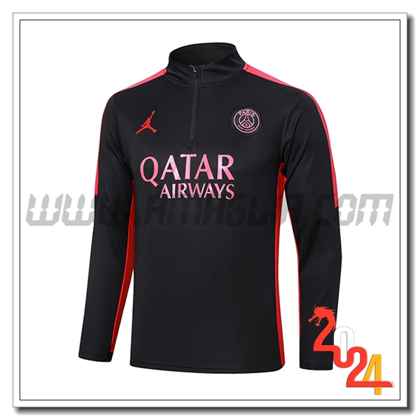 Felpa Allenamento PSG Nero/Rosso 2024 2025