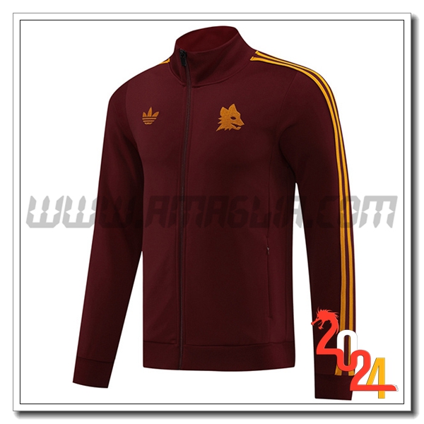 Giacca Calcio AS Roma Rosso/Giallo 2024 2025