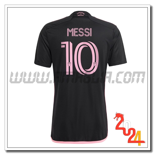 Seconda Maglia Calcio Inter Miami CF 10 MESSI 2024 2025 Nero
