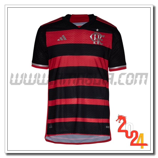 Flamengo Prima Maglia Calcio 2024 2025 Rosso Nero