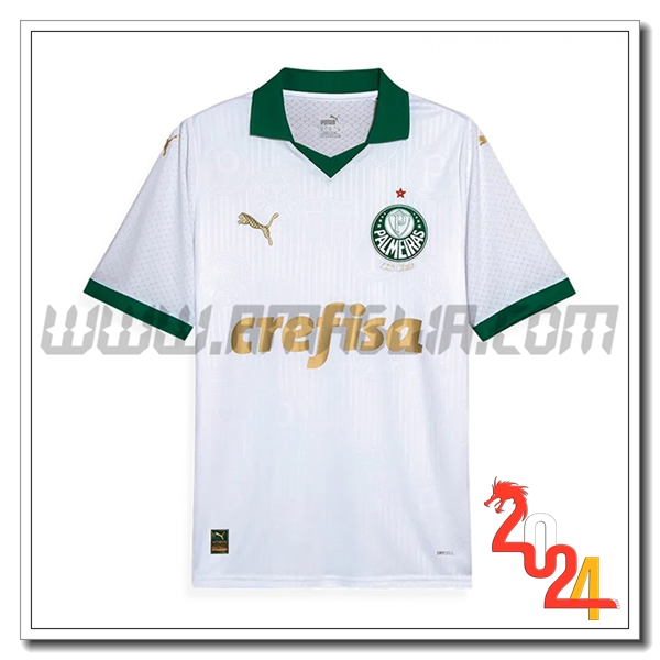 Palmeiras Seconda Maglia Calcio 2024 2025 Bianco