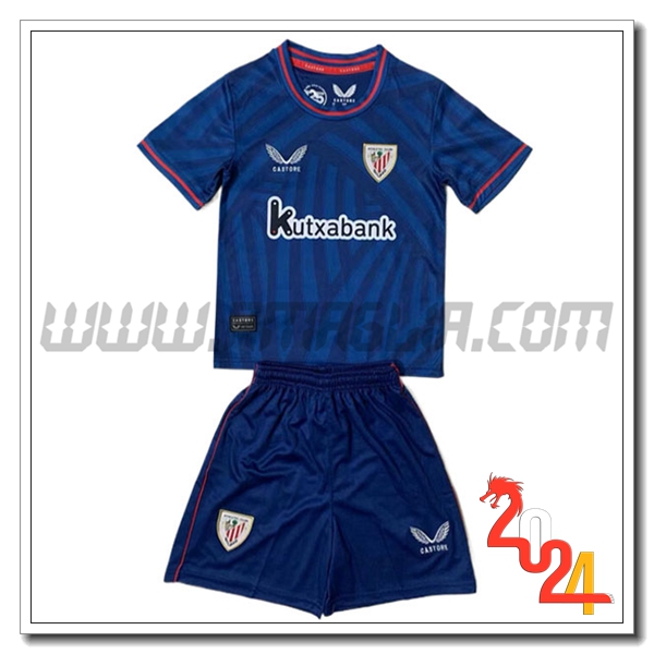 Kit Maglia Athletic Bilbao Bambino 120th anniversary Blu