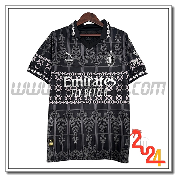 T Shirt Allenamento AC Milan Nero/Bianco 2024 2025