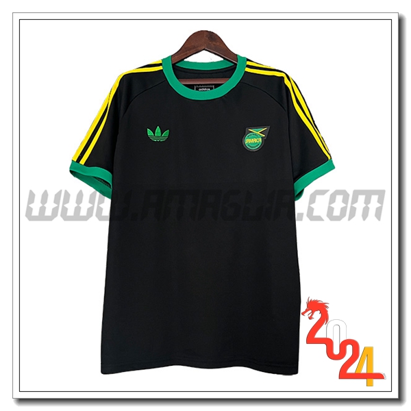 T Shirt Allenamento Jamaica Nero/Verde/Giallo 2024 2025