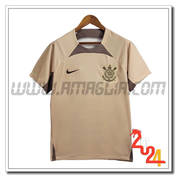 T Shirt Allenamento Corinthians Marrone 2024 2025